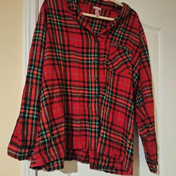 Wondershop Red Plaid Flannel Pajama Set - Picture 9 of 11